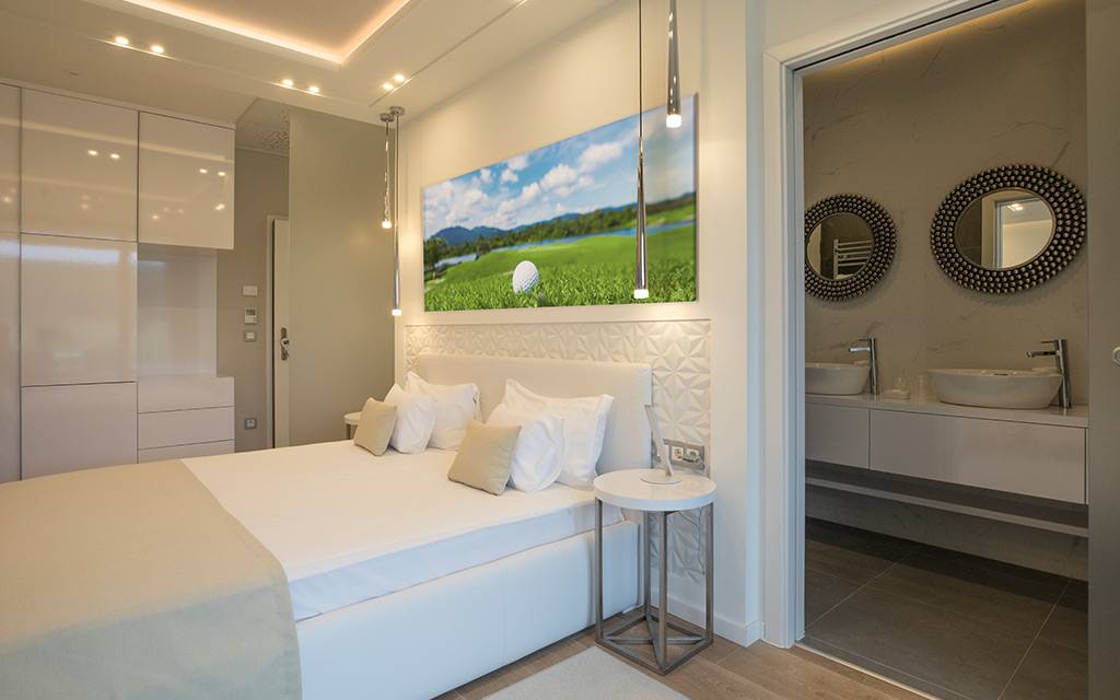 Fehér design enteriőr
